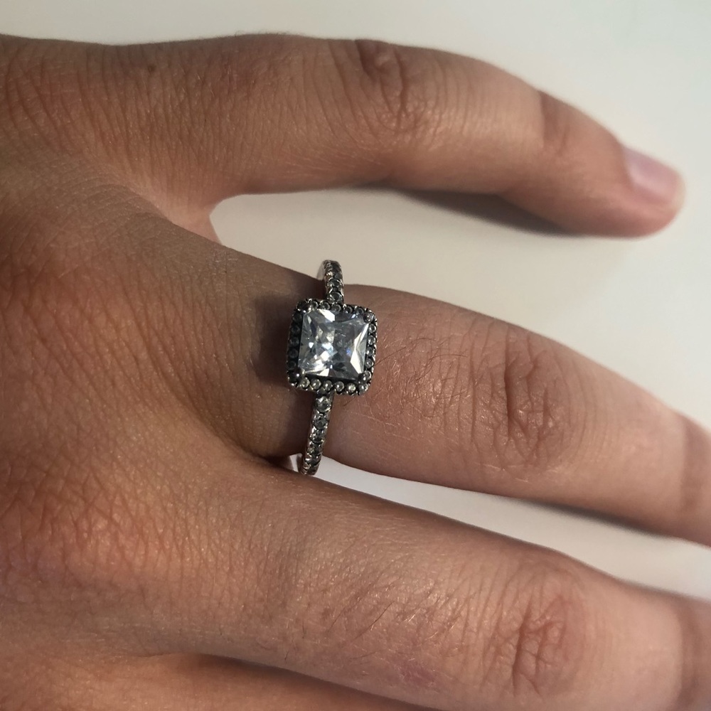 PANDORA Clear Cubic Zirconia Sterling Silver Ring